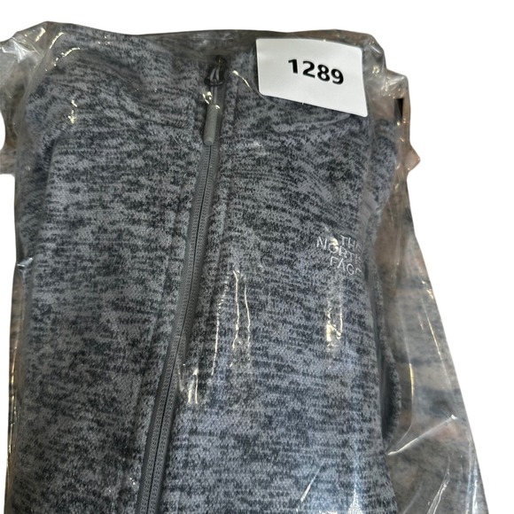 North‎ Face Womens Grey Fleece Jacket Full Zip Size S P Ribbed Panel Active Wear - Picture 9 of 9